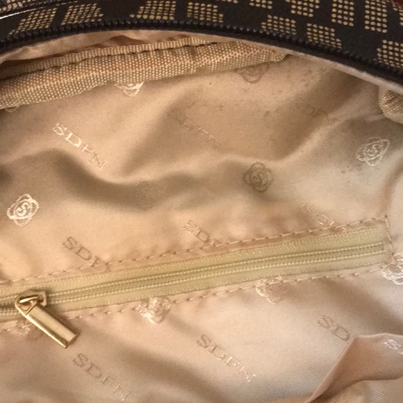 Black & Cream Smiley Face Aztec Bohemian Bag - Picture 4 of 5